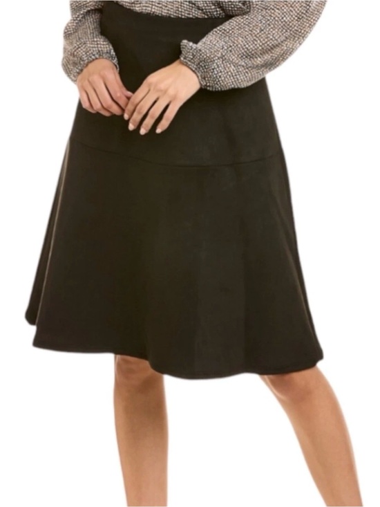Anne Klein Dresses & Skirts - Anne Klein Scuba Skirt Faux Suede Black Sz 6 NWT